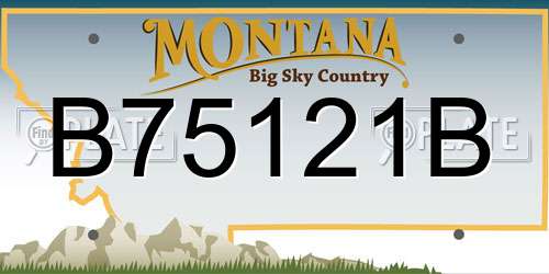 B75121B Montana License Plate