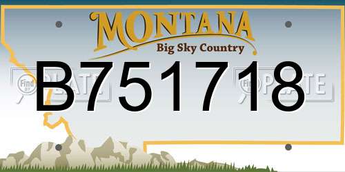 B751718 Montana License Plate