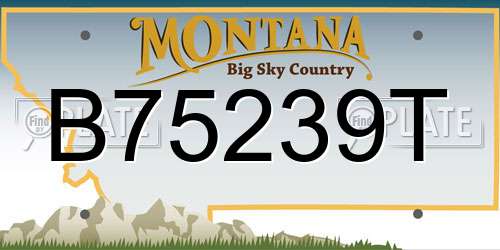 B75239T Montana License Plate