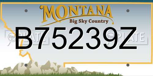 B75239Z Montana License Plate