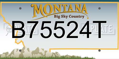 B75524T Montana License Plate