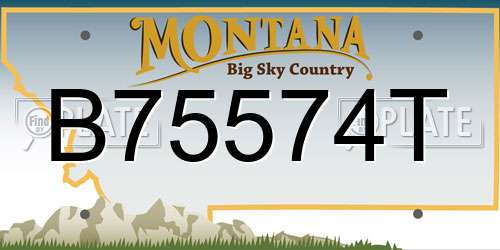 B75574T Montana License Plate