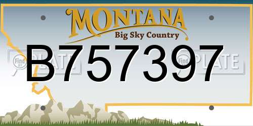 B757397 Montana License Plate