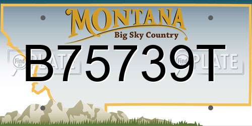 B75739T Montana License Plate