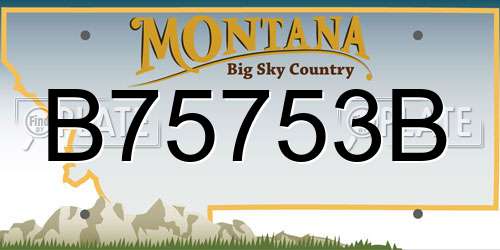 B75753B Montana License Plate