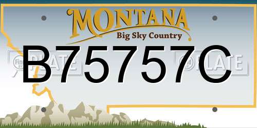 B75757C Montana License Plate