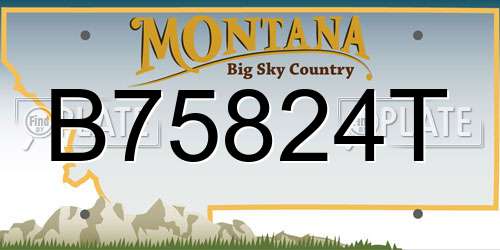 B75824T Montana License Plate