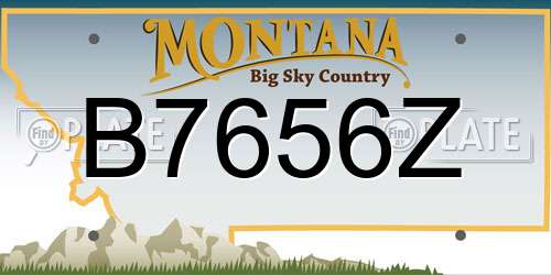 B7656Z Montana License Plate