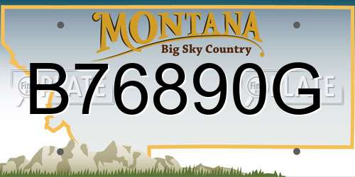 B76890G Montana License Plate