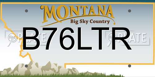 B76LTR Montana License Plate