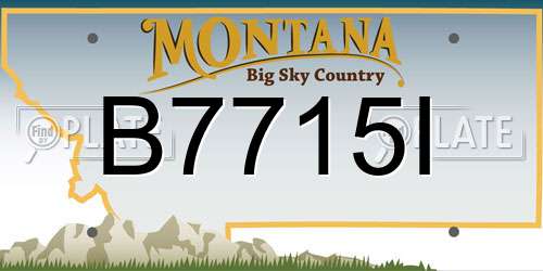 B7715I Montana License Plate