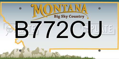 B772CU Montana License Plate