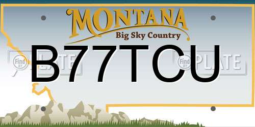 B77TCU Montana License Plate
