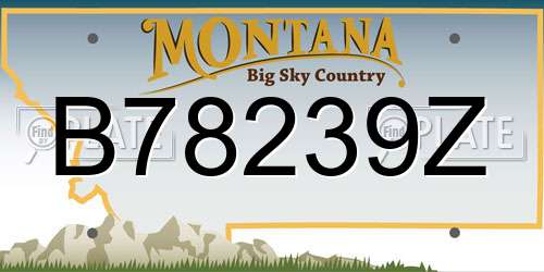 B78239Z Montana License Plate