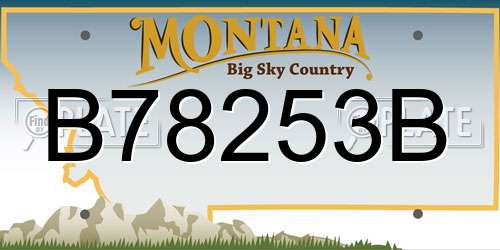 B78253B Montana License Plate