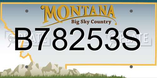 B78253S Montana License Plate
