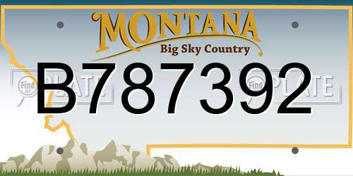 B787392 Montana License Plate