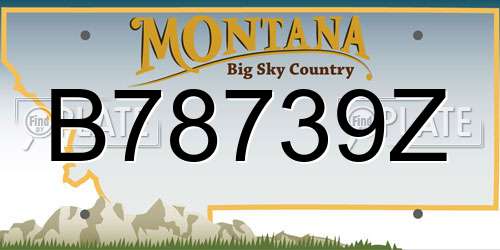 B78739Z Montana License Plate