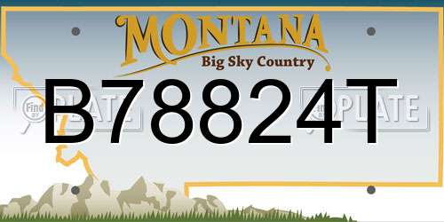 B78824T Montana License Plate