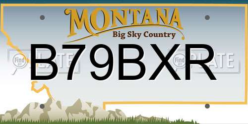 B79BXR Montana License Plate