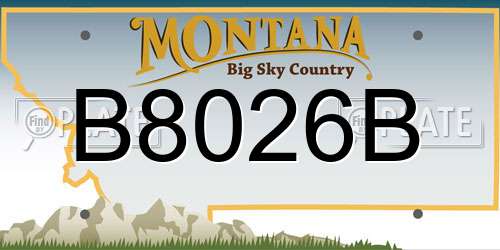 B8026B Montana License Plate