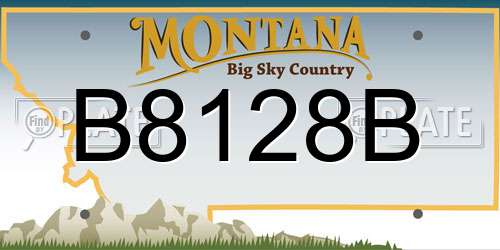 B8128B Montana License Plate