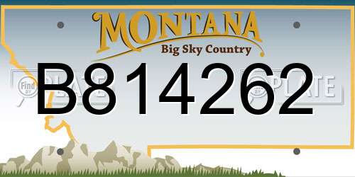 B814262 Montana License Plate