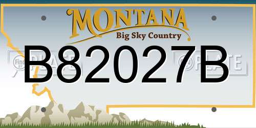 B82027B Montana License Plate