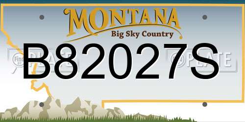 B82027S Montana License Plate