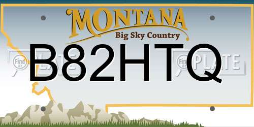 B82HTQ Montana License Plate