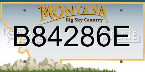 B84286E Montana License Plate