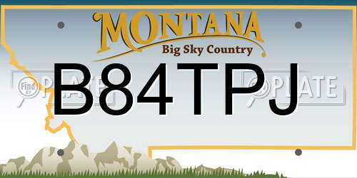 B84TPJ Montana License Plate