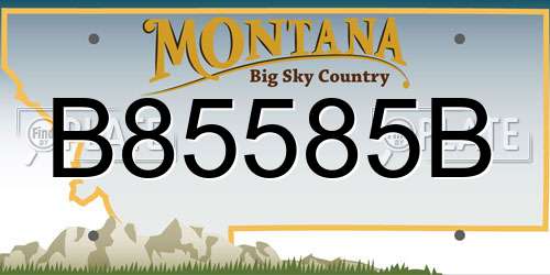 B85585B Montana License Plate