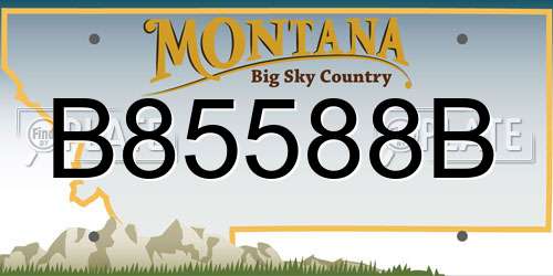 B85588B Montana License Plate