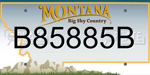 B85885B Montana License Plate