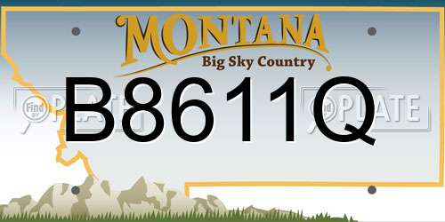 B8611Q Montana License Plate