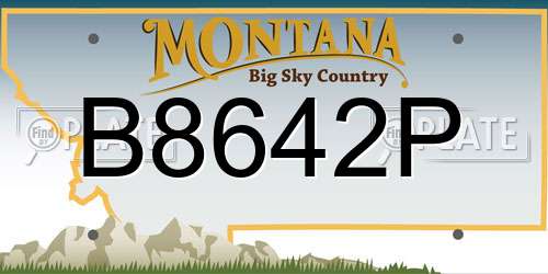 B8642P Montana License Plate