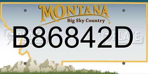 B86842D Montana License Plate