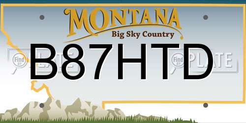 B87HTD Montana License Plate