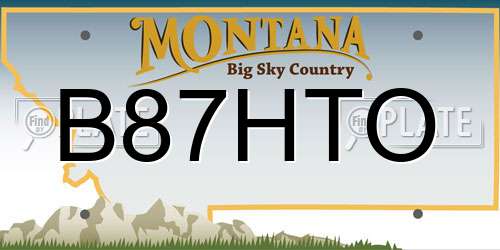 B87HTO Montana License Plate