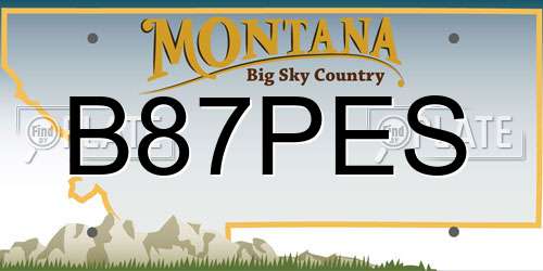 B87PES Montana License Plate