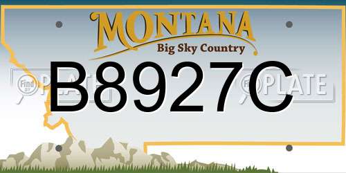 B8927C Montana License Plate