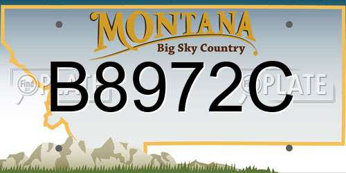 B8972C Montana License Plate