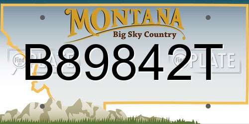 B89842T Montana License Plate