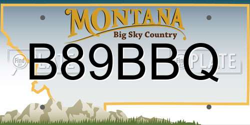 B89BBQ Montana License Plate