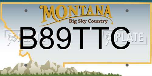 B89TTC Montana License Plate
