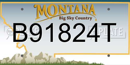 B91824T Montana License Plate