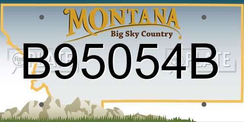 B95054B Montana License Plate