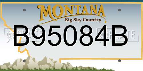 B95084B Montana License Plate