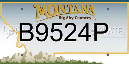 B9524P Montana License Plate